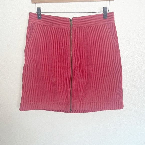 GAP Dresses & Skirts - Gap Gold Zip Cord Cotton Corduroy Baroque Rose Mini Skirt
